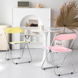 creamy pastel chair 2colors / クリーミー パステル チェア 折りたたみ式 椅子 レトロ 韓国 家具 雑貨