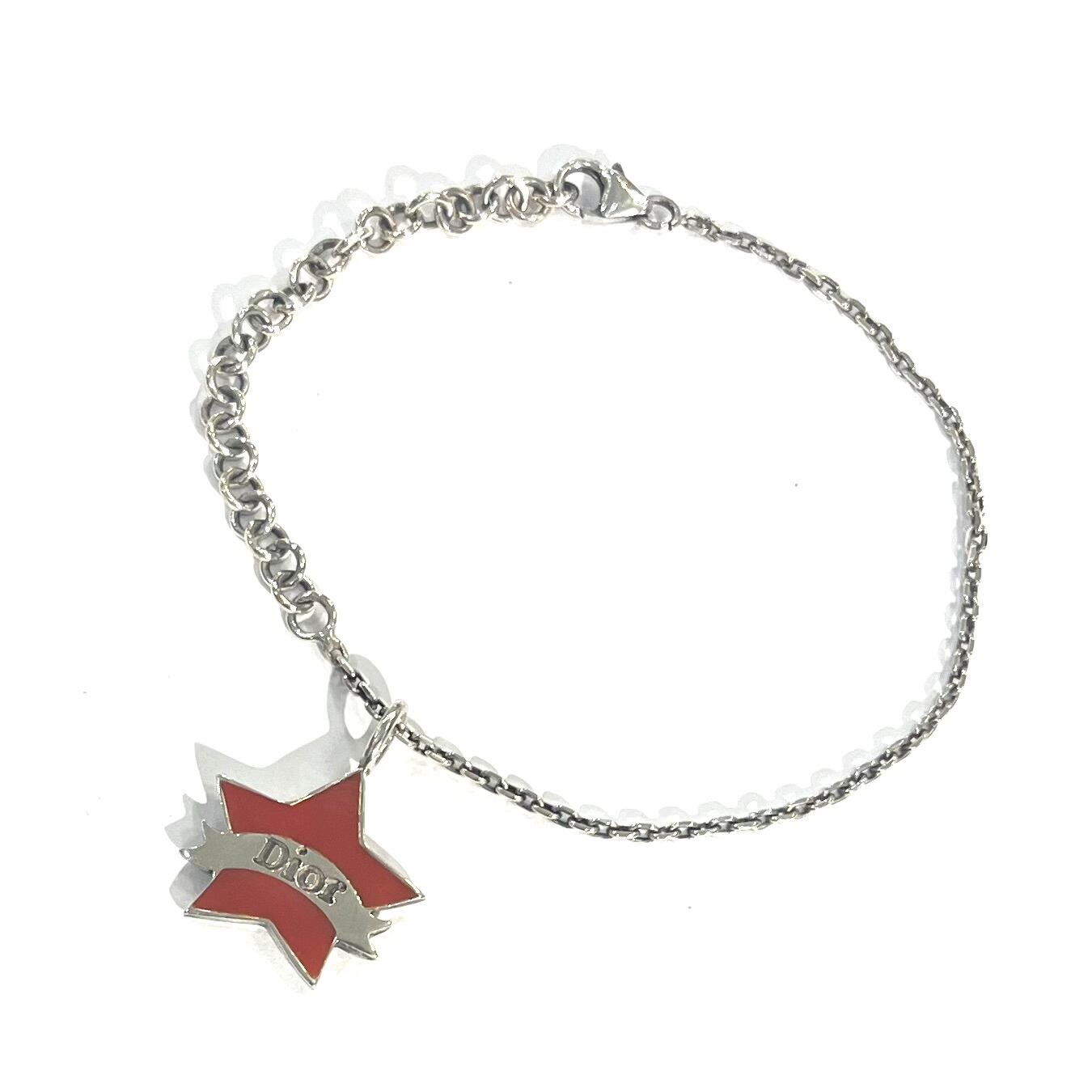 Christian Dior】 Dior 星ロゴ シルバー925チェーンブレスレット