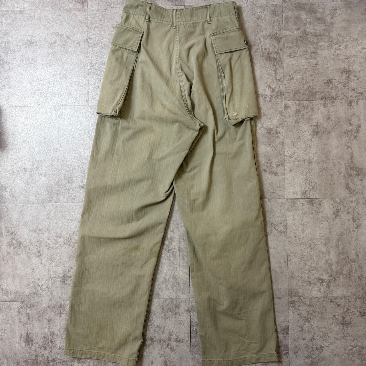 40's M-43 HBT Cargo Pants 13 Stars US.ARMY 40年代 カーゴパンツ 13スター アメリカ軍 コットン ミリタリー ヴィンテージ ビンテージ  TT2026-0024 - 2