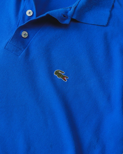 [1970's-1980's] "CHEMESE LACOSTE" Moss stitch S/S Knit Polo (Made in France)