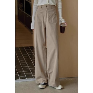 front pocket wide pants N30123