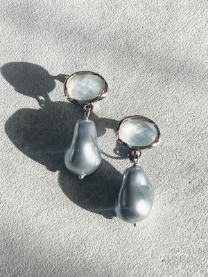 thawing silver pearl earrings