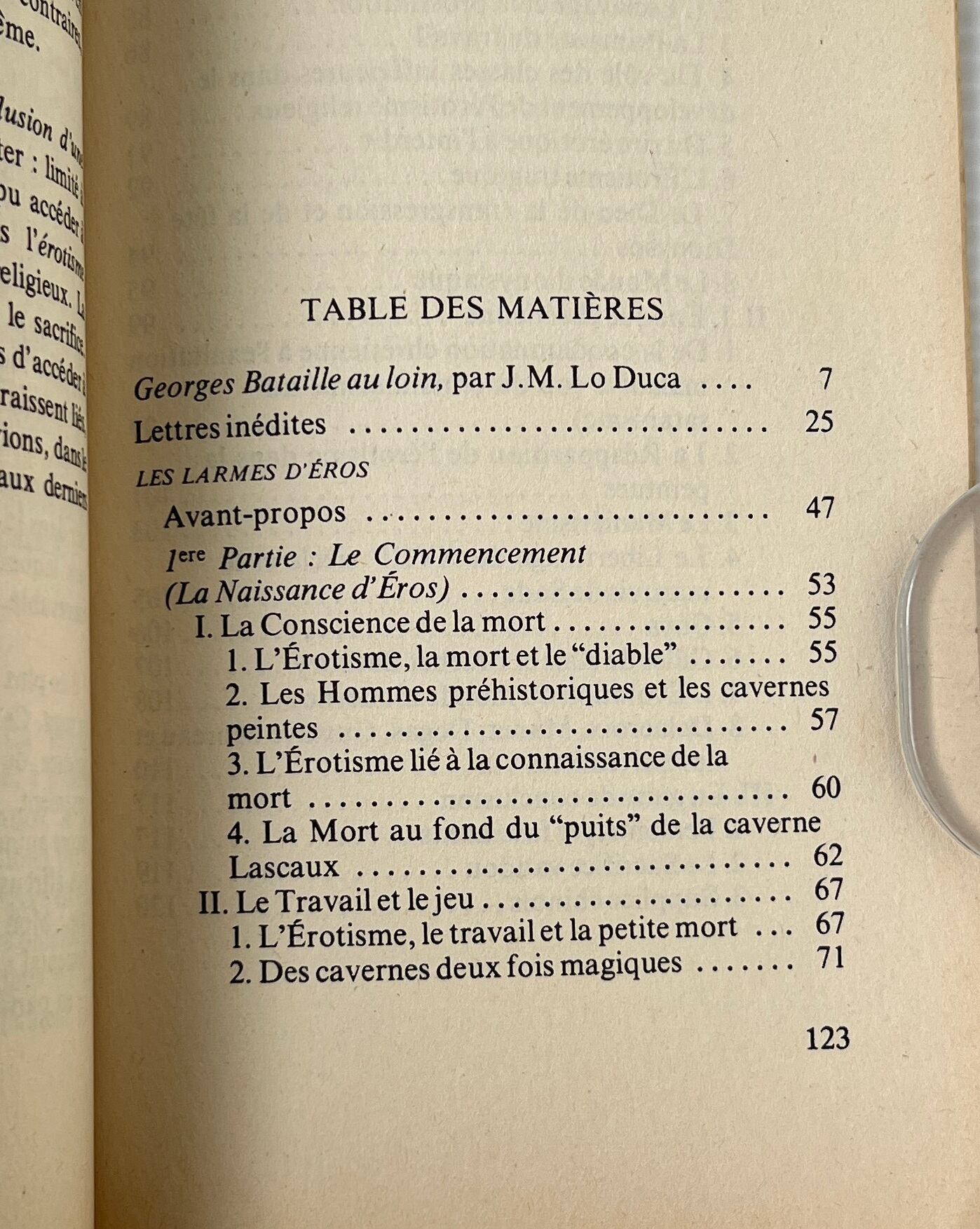 Les larmes d'Éros エロスの涙 / Georges Bataille ジョルジュ・バタイユ / 10/18