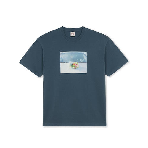 Polar skate co. dead flowers tee grey blue L