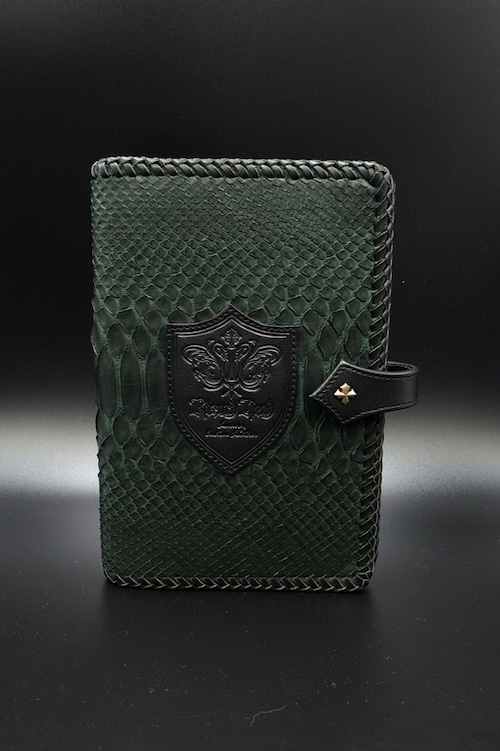 Item No.0255： System note Book／Diamond Python Dark Green/L-fin/EC-S