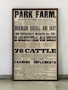 Vintage Auction Poster/PARK FARM(DICKINSON,RIGGALL AND DAVY)/1911s(通販限定)