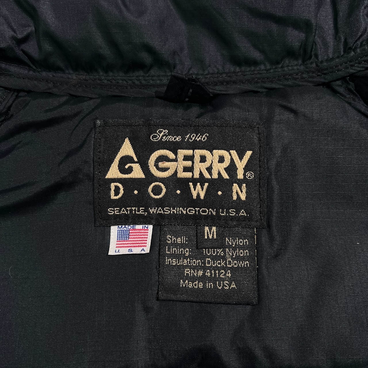 90s USA製 GERRY ジェリー DOWN ダウンジャケット サイズ M /ブラック/ビンテージ/アメリカ製