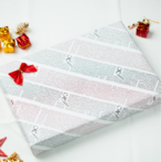 フラワーシリーズ ＜NAME BLANKET　チューリップ  ＞アイボリーxローズ　POP【お名前ブランケット / オーガニックコットン】3月の誕生花