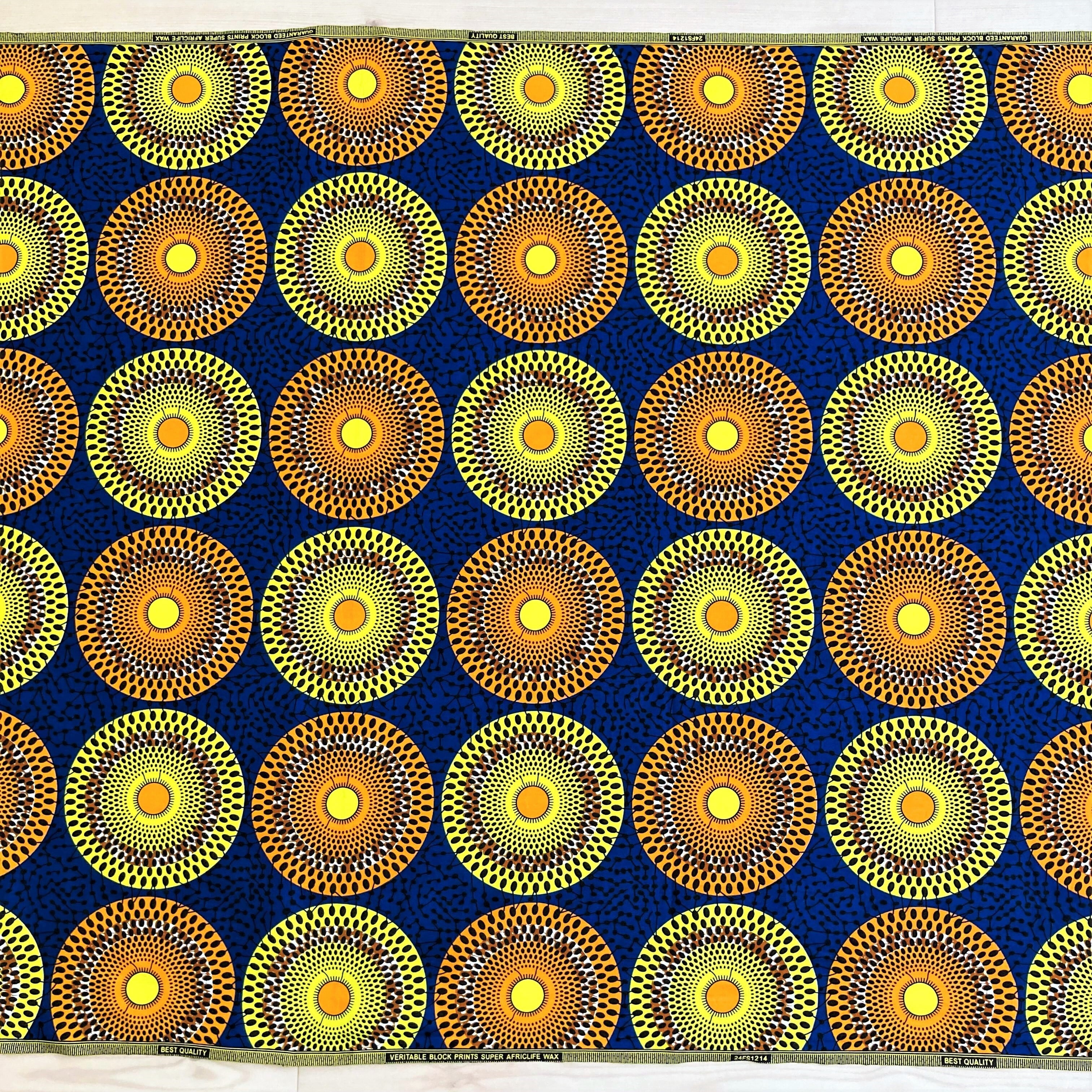SALE/90cm x 110cm/1ヤード】アフリカンプリント生地 barg-p45 