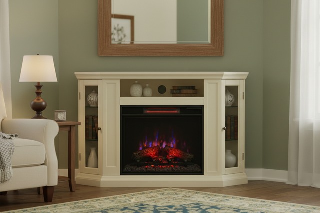 23インチ 電気暖炉 クレアモント アイボリー / ロイドグランデ / 送料、開梱・組立・設置無料 / LLOYD GRANDE / ハイグレード電気暖炉シリーズ