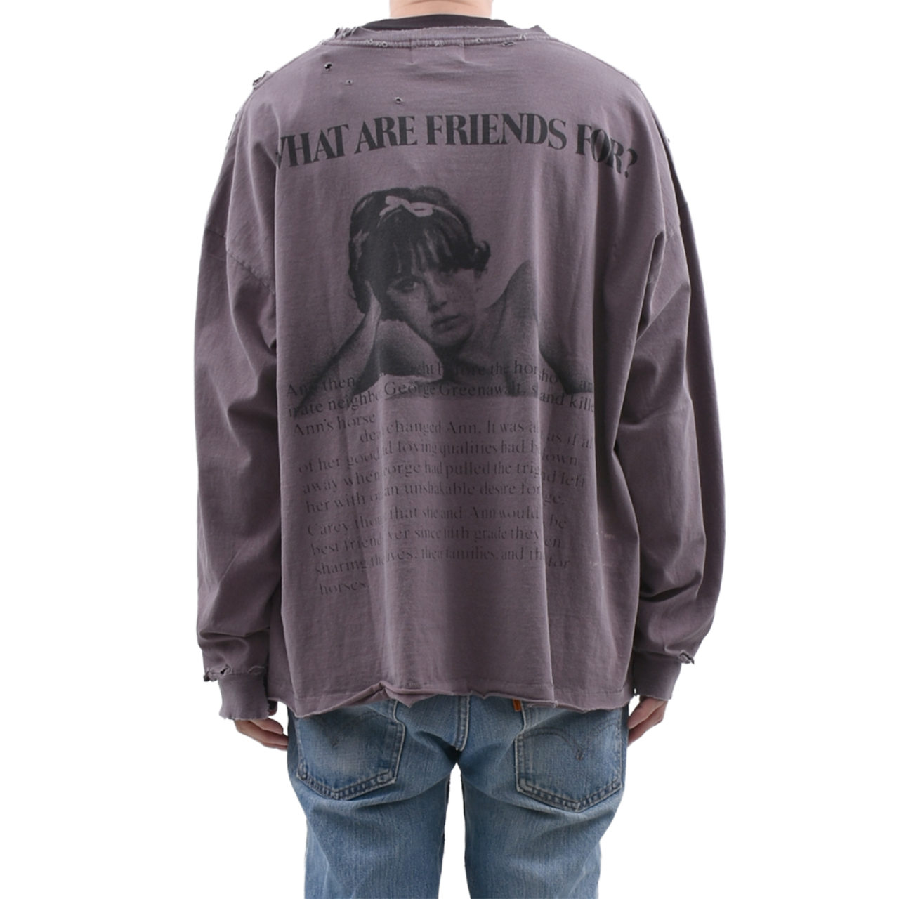 【Enfants Riches Déprimés】Flowers Of Anger LS T-Shirt Antique Brow - 4