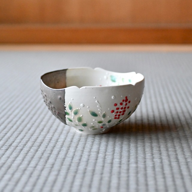白夜のナンテン茶碗