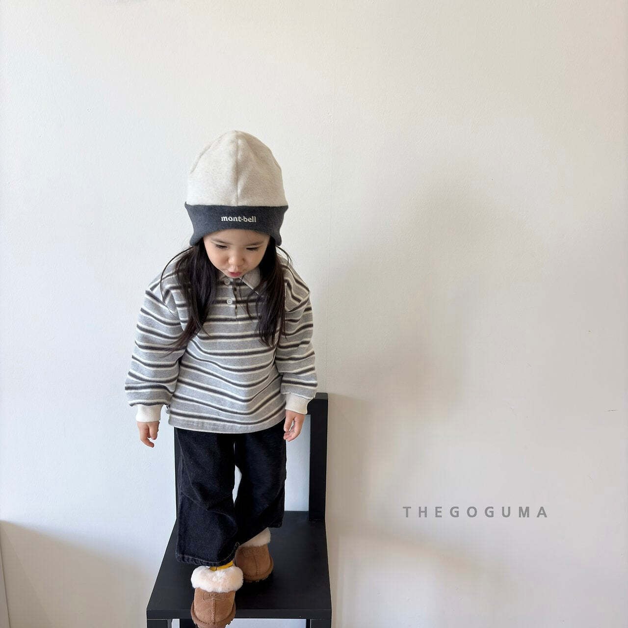 【取寄】THE GOGUMA ポイントタック裏起毛デニムパンツ|冬服|韓国子供服