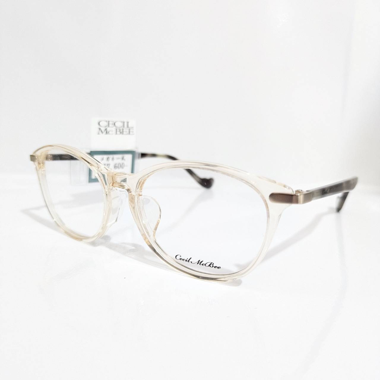 【CECIL McBEE】オーバルセルフレーム クリア