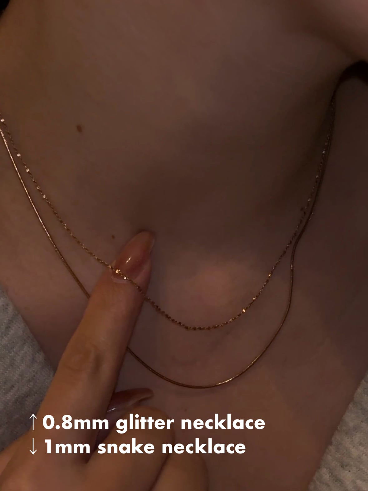 0.8mm glitter necklace〈n001〉 | ÉCLAT