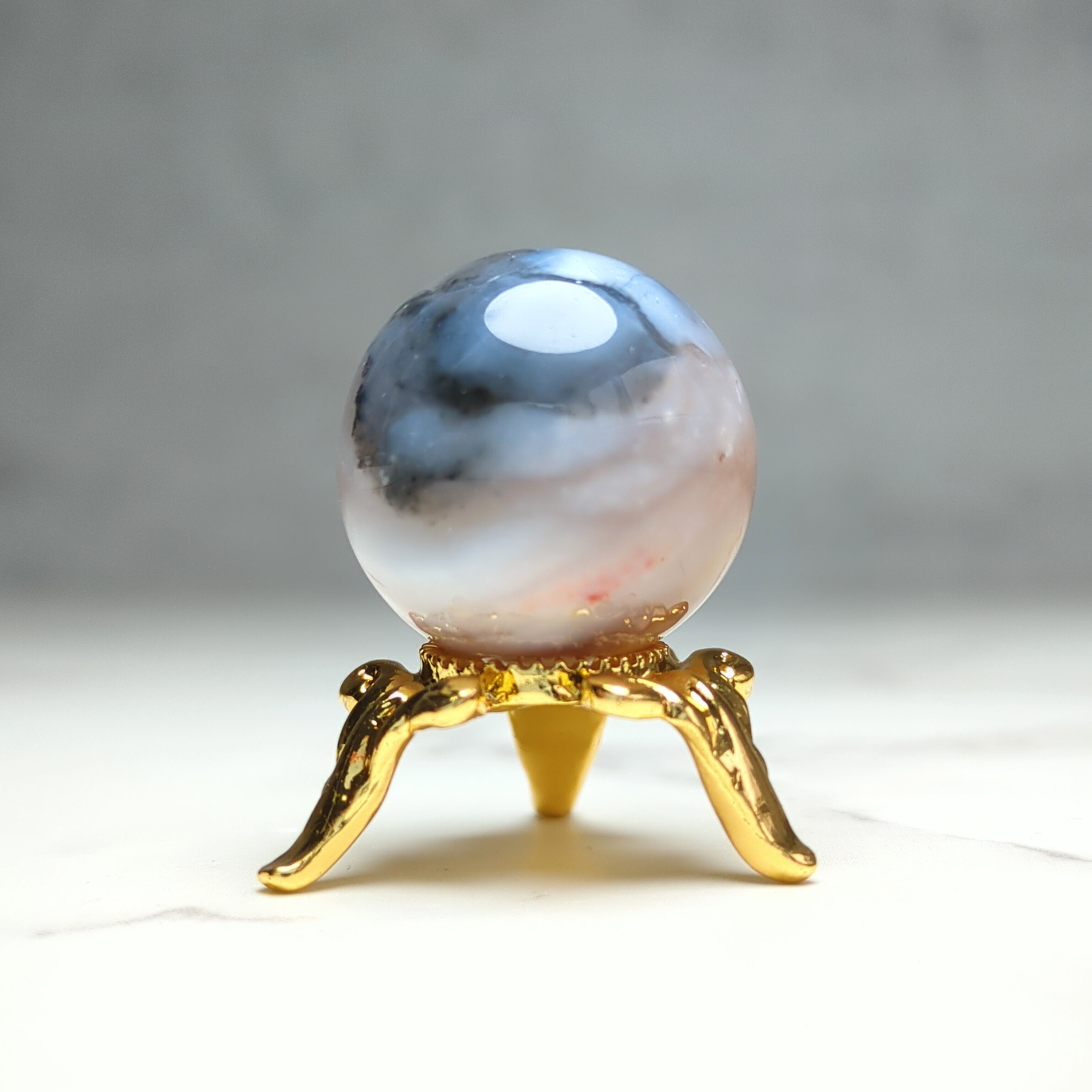 ペトリファイドウッドのミニスフィアNo.1 Φ20mm | ほしあかり 天然石のお店