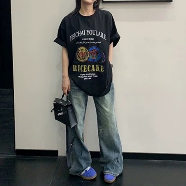 クラシックコインモチーフグラフィックTシャツ 2col R02443