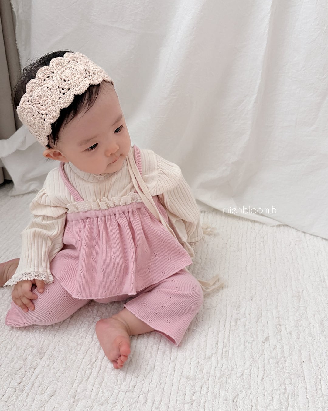 送料無料【予約】/ baby 編みヘアバンド / mienbloom