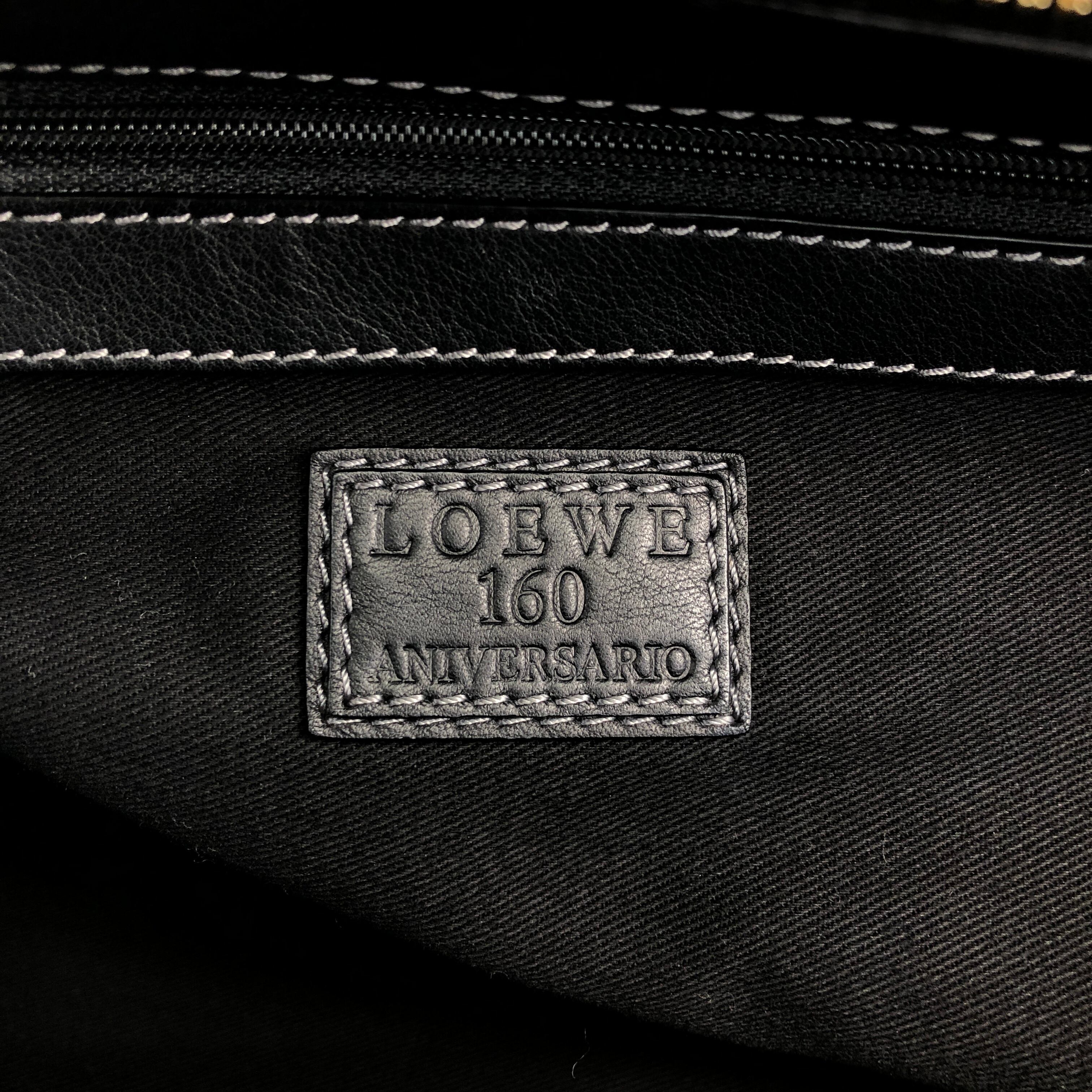 LOEWE ロエベ ハンドバッグ ブラック レザー ミニボストン 160周年記念