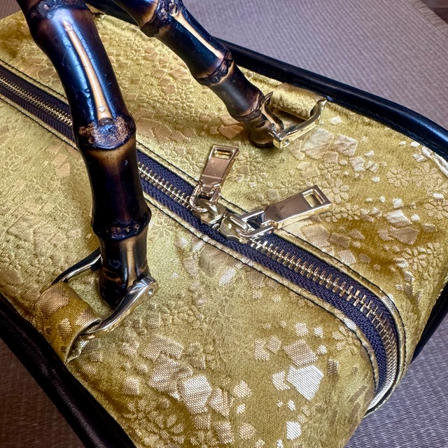 TIGER 刺繍 × 西陣織 × 和紙畳 バンブーバッグ