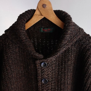 classic shawlcollar outerknit / umber