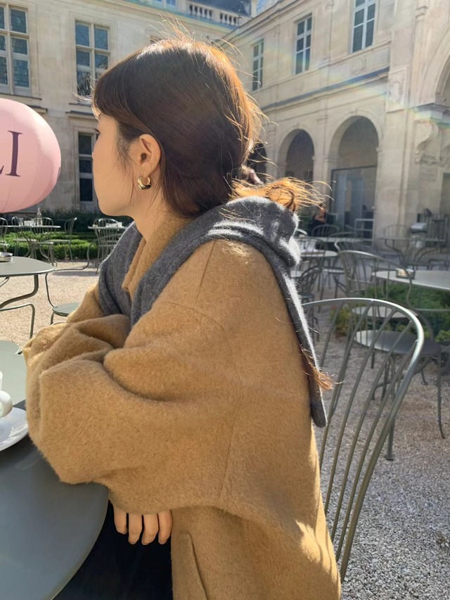 (OUNCE) baby  alpaca half handmade  coat / 3color