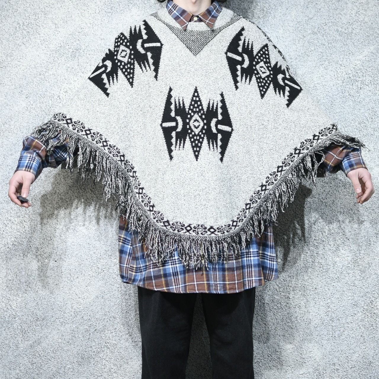 special design knit poncho