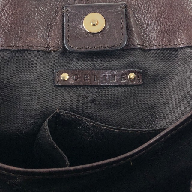 CELINE セリーヌ ハンドバッグ ブラウン 馬車 ホースキャリッジ チャーム レザー 2way vintage ヴィンテージ オールド tmv6c2