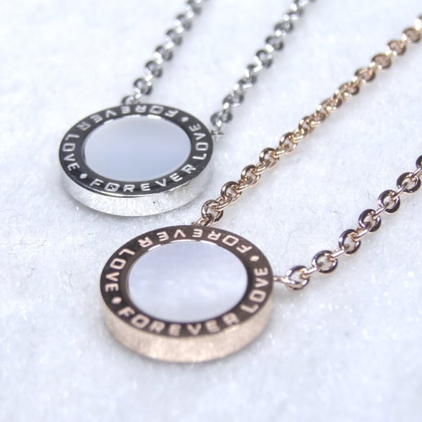 ステンレス シェルコインネックレス ペアセット 00e Sirius Stone