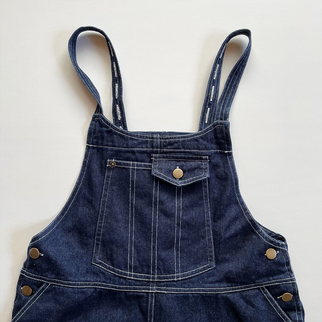 Denim salopette skirt