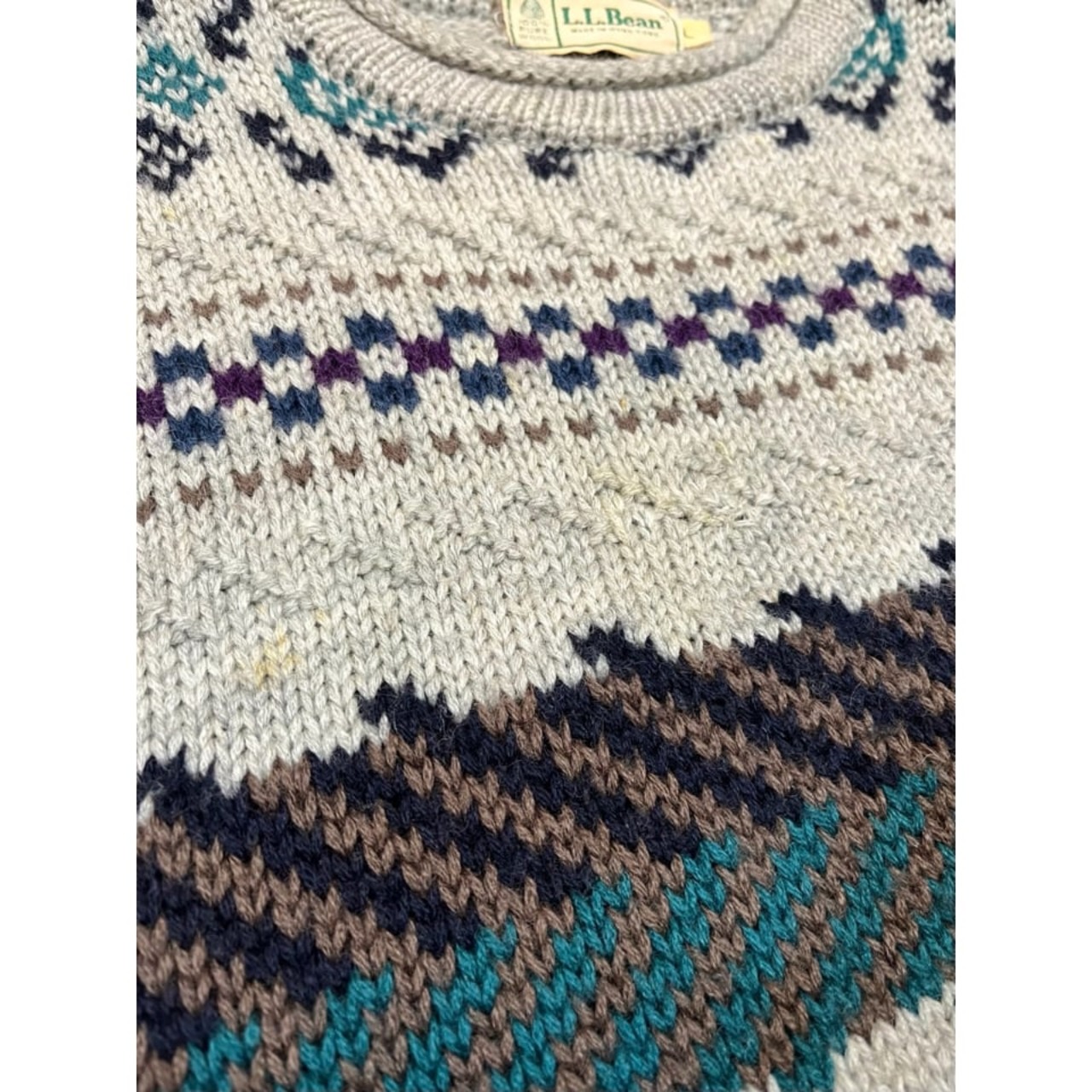 80s L.L.BEAN "ROLL NECK" WOOL SWEATER Size L
