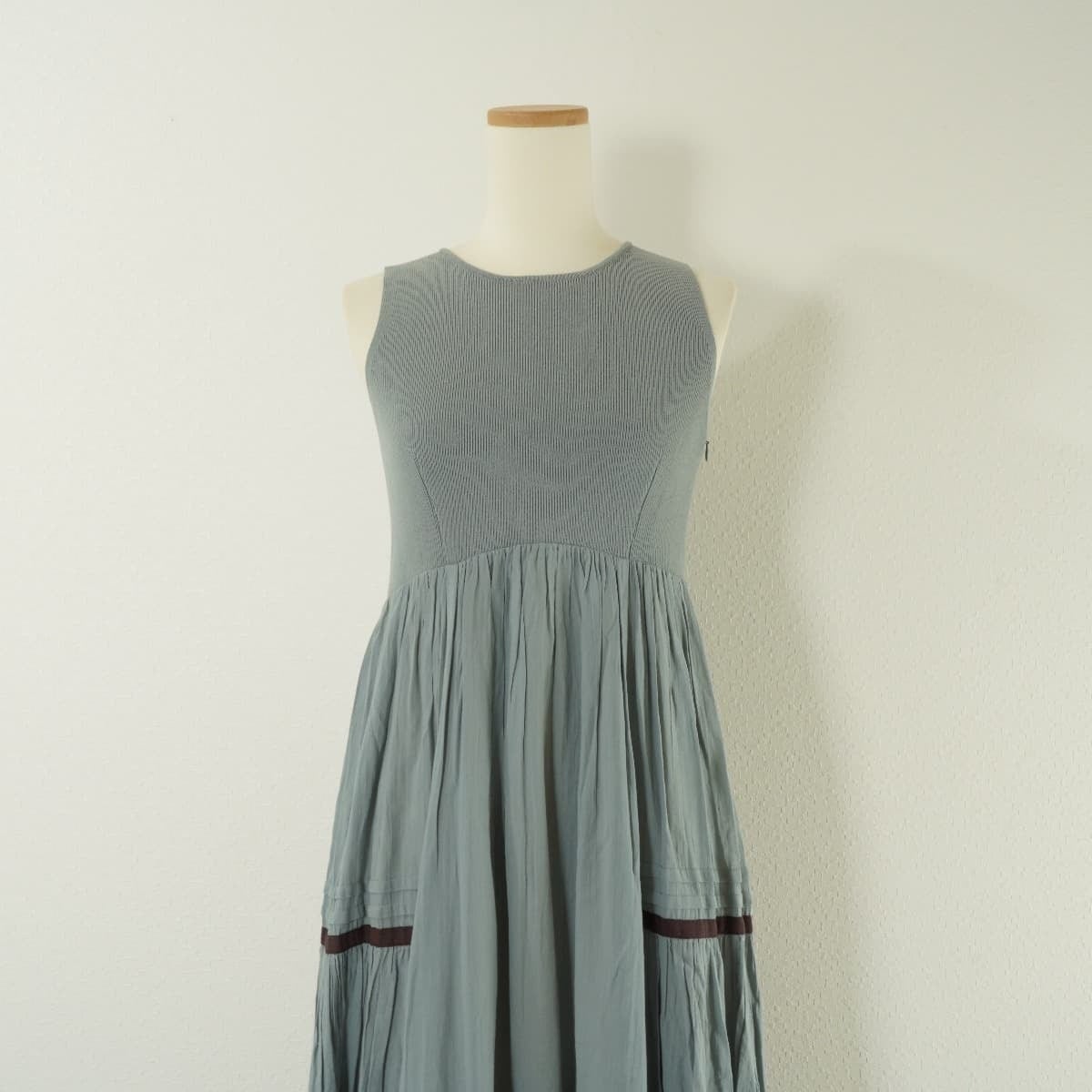 FRAY I.D フレイ アイディー コットン ギャザー ニット コンビ  