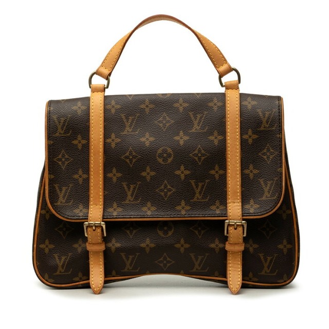 ルイ ヴィトン モノグラム マレル サックアド ハンドバッグ M51158 ブラウン PVC レザー レディース LOUIS VUITTON 【中古】