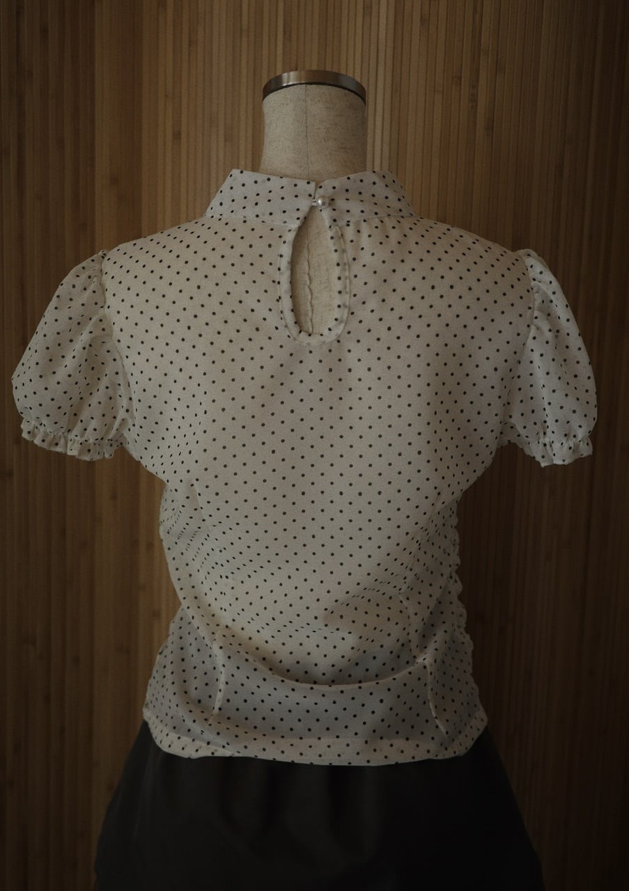 M'S GRACY ドットシアートップス 2colorドットギャザーシアートップス | osrsofficial