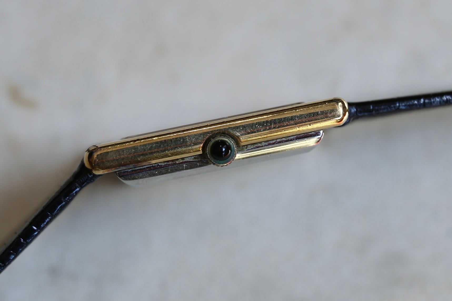 Heki　オメガ OMEGA】 1975年製 オメガ デビル H型レクタンギュラー オニキス竜頭