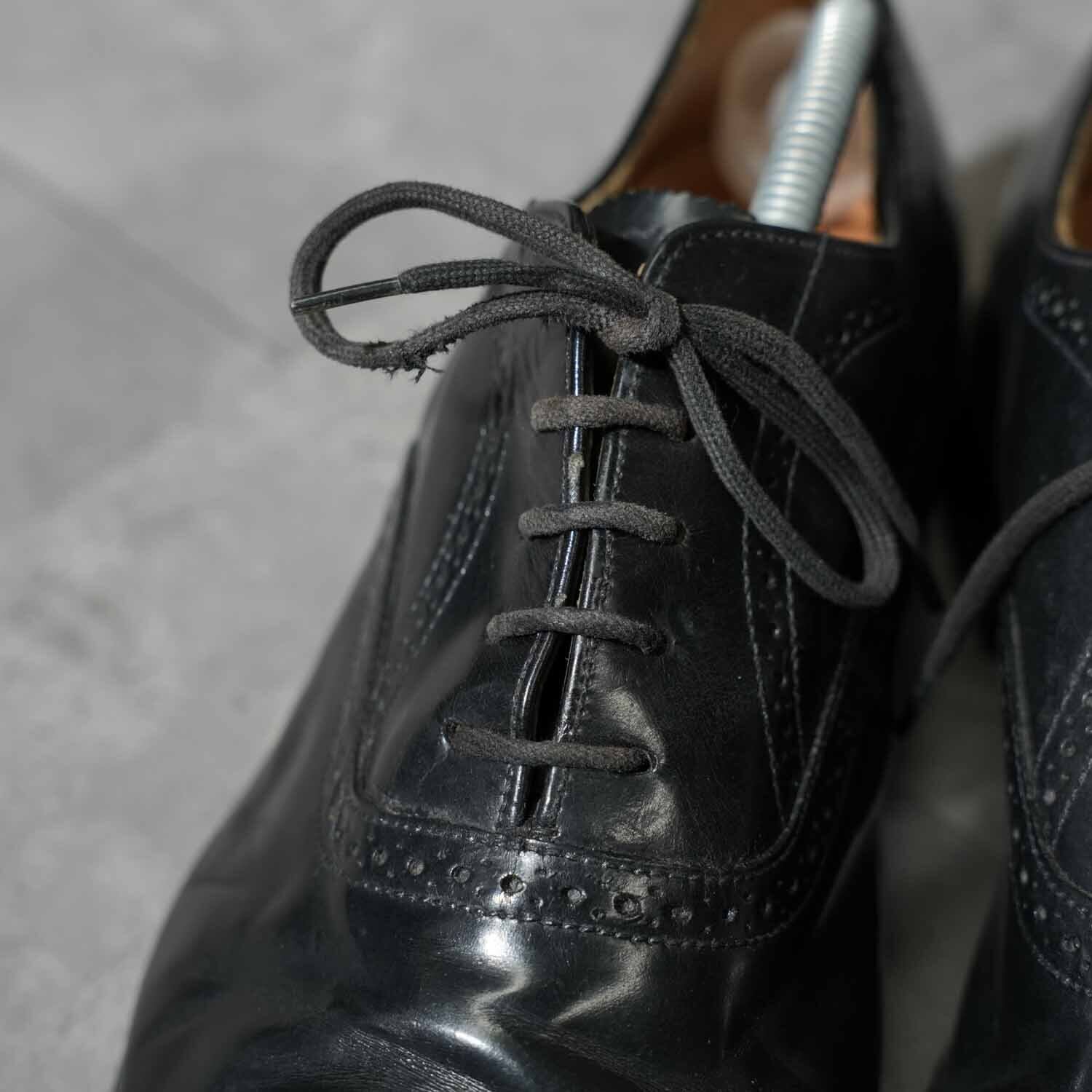Loake ローク ウイングチップ レザーシューズ ブラック イングランド製
