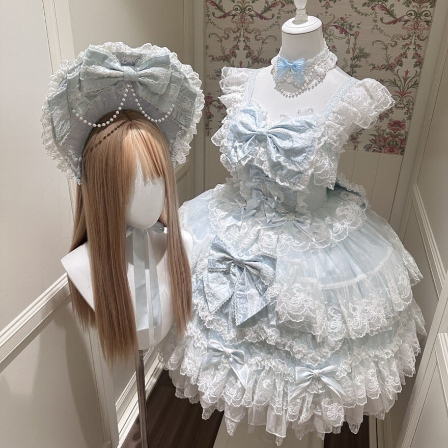甘ロリ｜ふんわり重なるフリルと大きな結びが主役のバックリボン