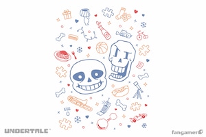 サンズとパピルスが描いてあるTシャツ / UNDERTALE ( アンダーテイル )