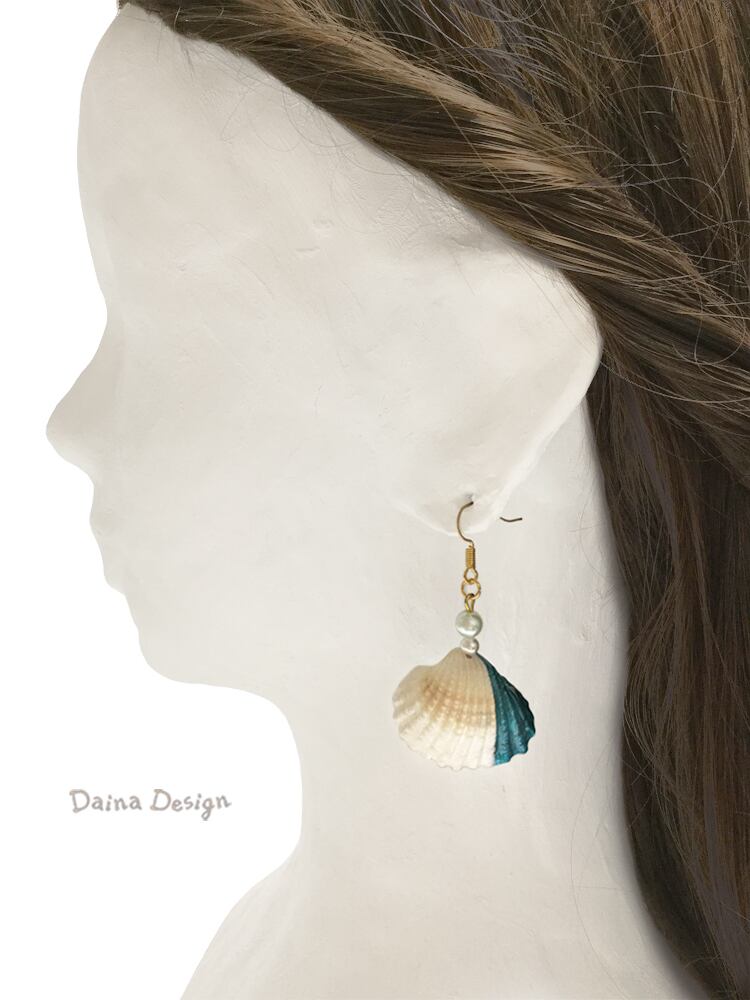 人魚姫】バイカラームーンストーンタンザナイト他チャームピアスイヤリング