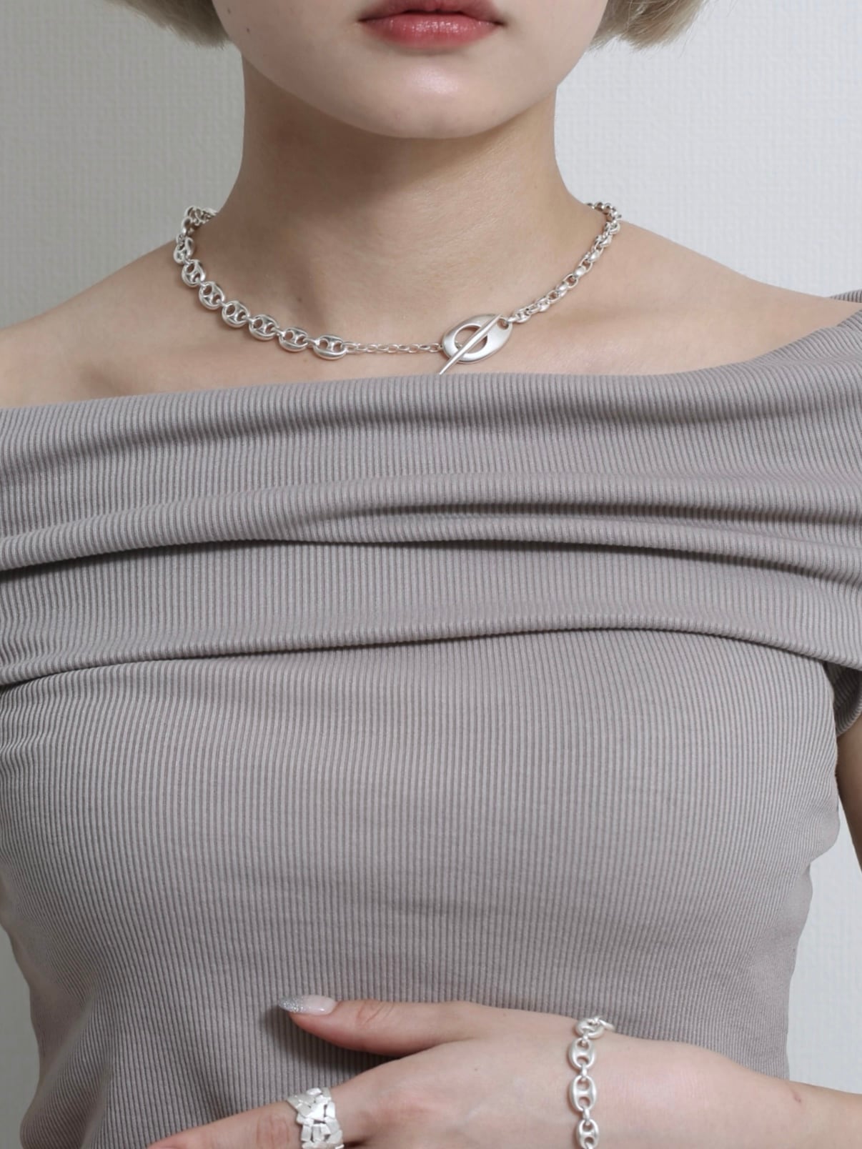 s925 Aground Form Necklace | PAY ID