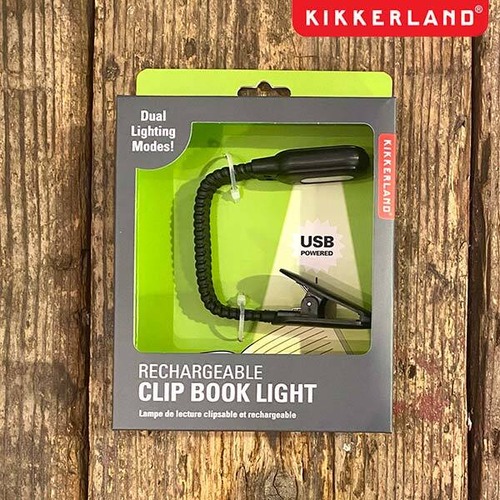 Rechargable Clip Booklight Black リチャージャブルクリップブックライト ブラック 照明 KIKKERLAND DETAIL