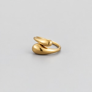 316L curved drop ring #r96