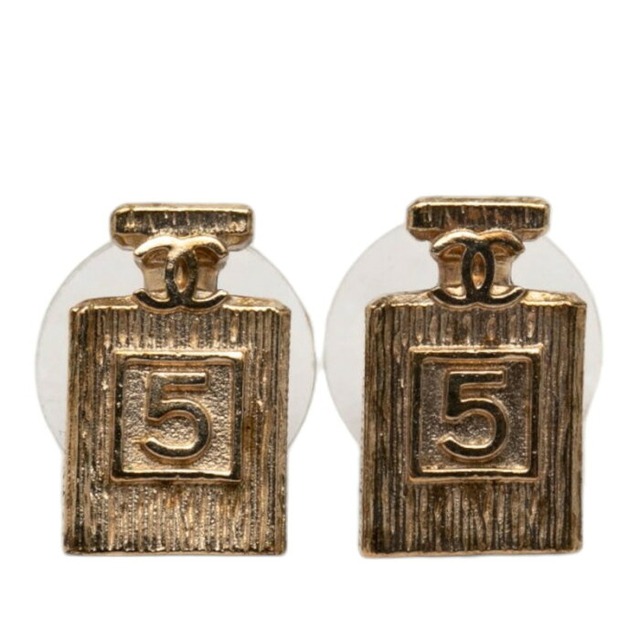 シャネル No.5 パフュームボトル スタッドピアス D20C ゴールド メッキ レディース CHANEL 【中古】