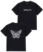 【X-girl】GLITTER BUTTERFLY LOGO S/S TEE【エックスガール】