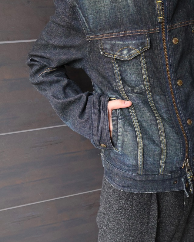 【MARITHE FRANCOIS GIRBAUD】zip up denim jacket