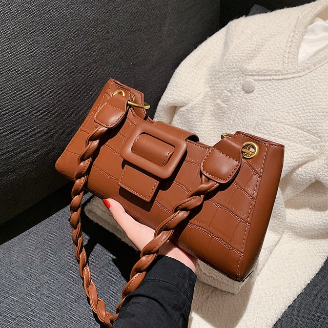 オータムスタンダード レトロ 秋物 スクウェア メッセンジャーバッグ 手作りハンドバック66822149080