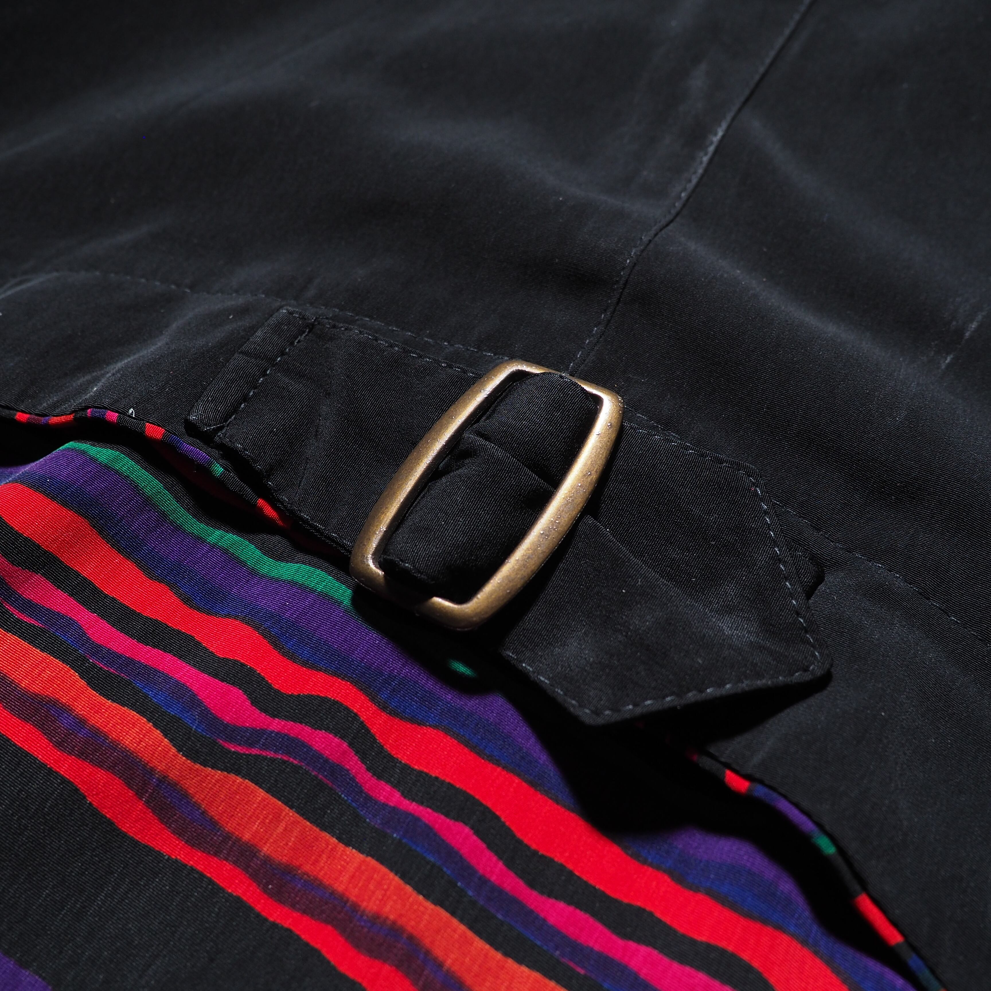 Black mode multi color Border layered vintage Dolman sleeve Blouson