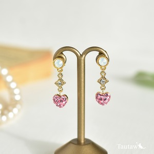 【Pink Heart｜ピアス】プレシオサ クリスタル 使用