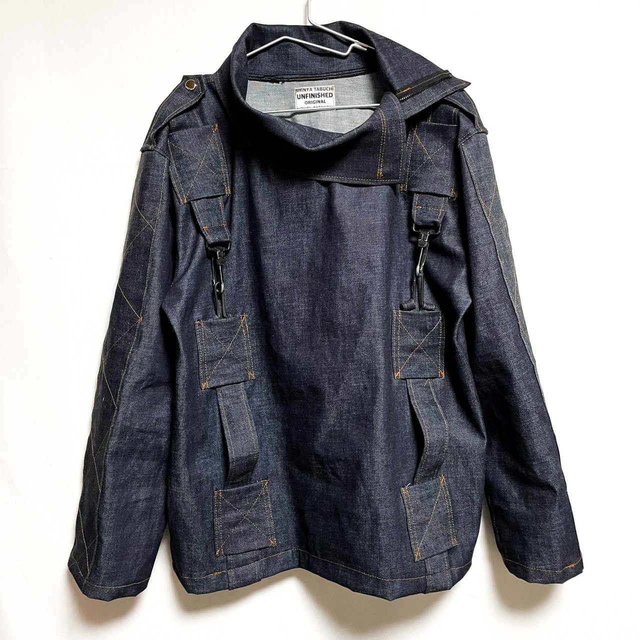 UNFINISHEDデニムボンテージトップス