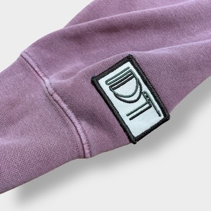 【DOLAN TWINS】刺繍 ロゴ スウェットシャツ トレーナー プルオーバー 薄紫 くすみカラー ユニセックス S コメディアン US古着